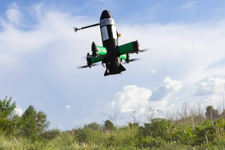 A Ukraine-made P1-Sun drone