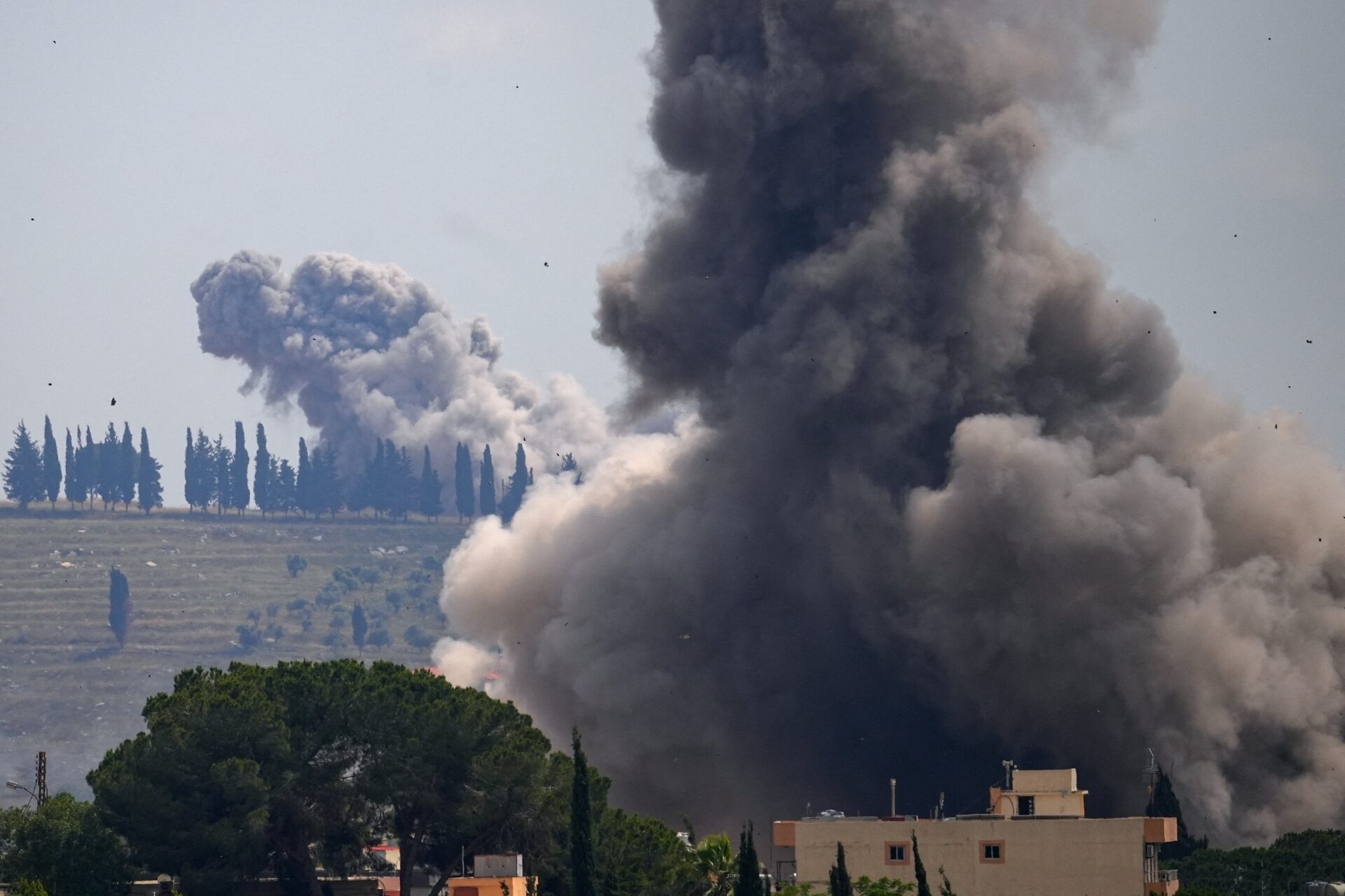 Smoke billows from southern Lebanon