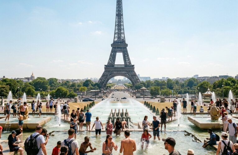Аномальная жара в Европе: температура во Франции превысила 43°C, закрыты Лувр и Эйфелева башня